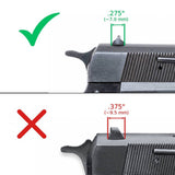 Browning Hi-Power Vigilante verstellbare Visierung | weiße Punkte - Ubitzu