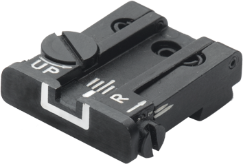 Glock [G17 G19 G26 & other] verstellbare Kimme | weiße Linien - Ubitzu