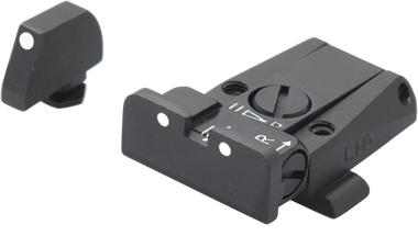 Glock [G17 G19 G26 & other] verstellbare Visierung | weiße Punkte - Ubitzu