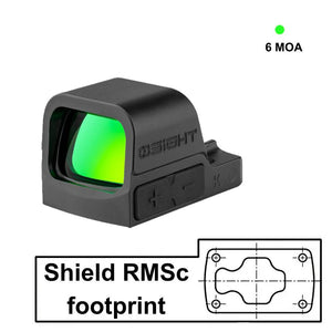 Rotpunktvisiere mit Shield RMSc Footprint