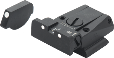 Ruger [P85 P89] verstellbare Visierung | weiße Punkte - Ubitzu