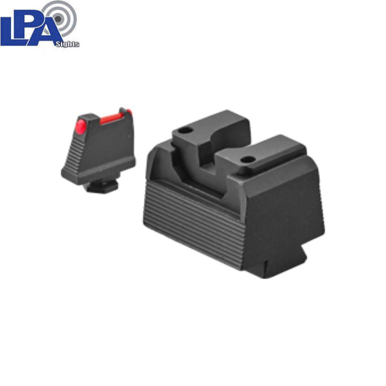 Semi-adjustable co-witness sights for Glock MOS [G17 MOS G19 MOS & other] | fiber optic - Ubitzu