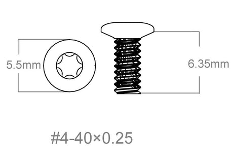 Schraubensatz 3 Stk. | 4-40x0.250’’ [T10] - Ubitzu