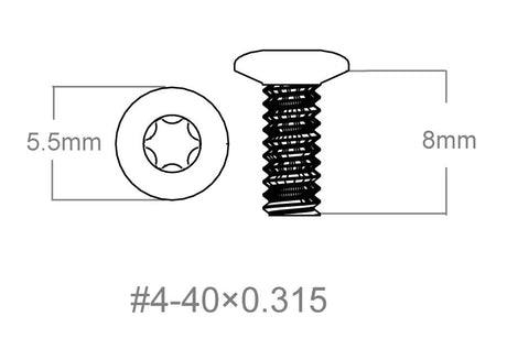 Schraubensatz 3 Stk. | 4-40x0.315’’ [T10] - Ubitzu