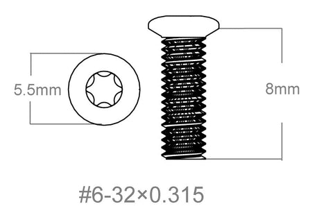 Schraubensatz 3 Stk. | 6-32x0.315’’ [T10] - Ubitzu
