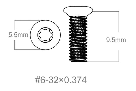 Schraubensatz 3 Stk. | 6-32x0.374’’ [T10] - Ubitzu