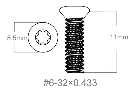Schraubensatz 3 Stk. | 6-32x0.433’’ [T10] - Ubitzu