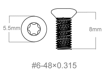 Schraubensatz 3 Stk. | 6-48x0.315’’ [T10] - Ubitzu