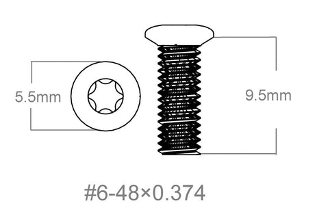 Schraubensatz 3 Stk. | 6-48x0.374’’ [T10] - Ubitzu