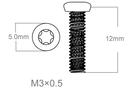 Schraubensatz 3Stk. | M3x0.5 [T10] - Ubitzu
