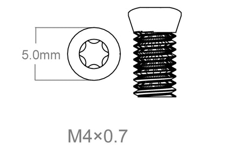 Schraubensatz 3 Stk. | M4x0.7 [T10] 8 mm - Ubitzu
