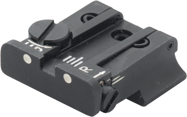 Smith & Wesson [Cal. 10 Cal. 45 3rd Gen] adjustable rear sight | white dots - Ubitzu