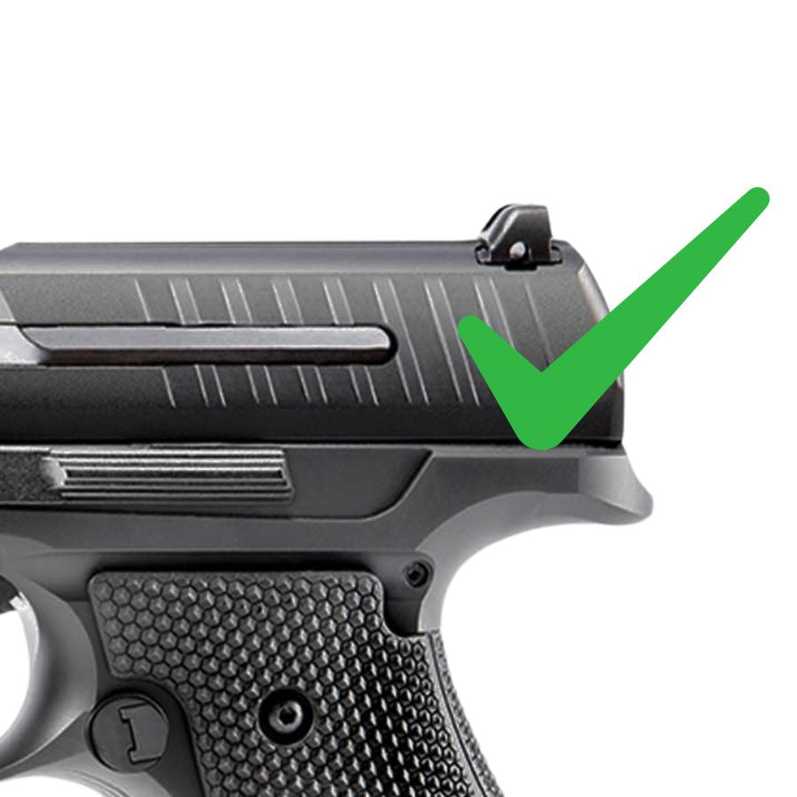 Walther [PPQ P99 Creed PPX & PPS] adjustable rear sight | white lines - Ubitzu
