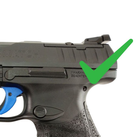 Walther Q4 SF OR & Q5 Match SF adjustable sights | luminescent dots - Ubitzu